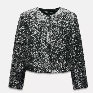 ZARA SEQUINED BLAZER Size M